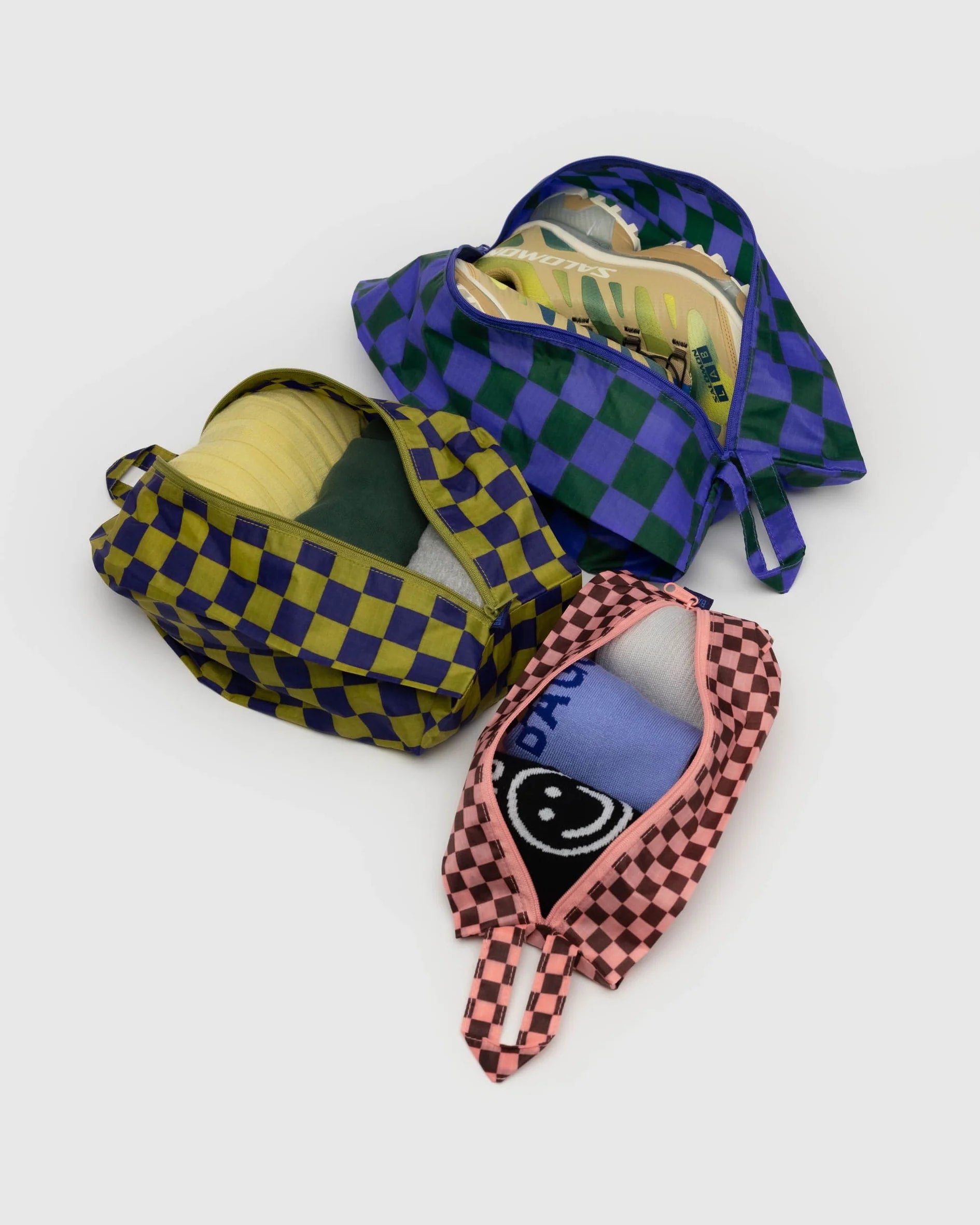 有名ブランド Baggu Finch Tiny The | Checks Jewel Zip 3D バッグ